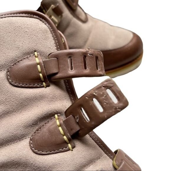 Cole Haan Lania Winter Boots Waterproof Shearling Clasp Leather Nike Air Size 9B - Picture 10 of 14